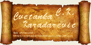 Cvetanka Karadarević vizit kartica